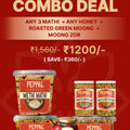 ANY 3 MATHI + ANY HONEY + ROASTED GREEN MOONG + MOONG ZOR